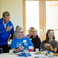 T-Haas interacting with the crowd